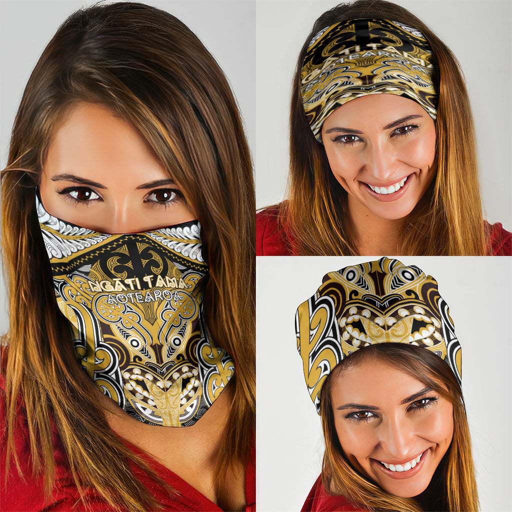 Aotearoa Iwi Ngati Tama Neck Gaiter Maori Kowhaiwhai Pattern LT19 - Polynesian Pride