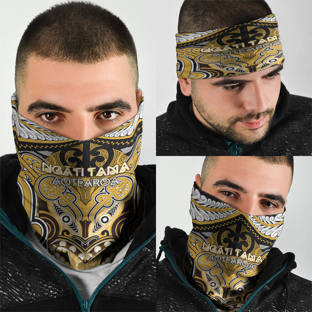 Aotearoa Iwi Ngati Tama Neck Gaiter Maori Kowhaiwhai Pattern LT19 - Polynesian Pride