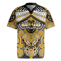 Aotearoa Iwi Ngati Tama Personalised Rugby Jersey Maori Kowhaiwhai Pattern LT19 Yellow - Polynesian Pride