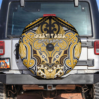 Aotearoa Iwi Ngati Tama Spare Tire Cover Maori Kowhaiwhai Pattern LT19 Yellow - Polynesian Pride