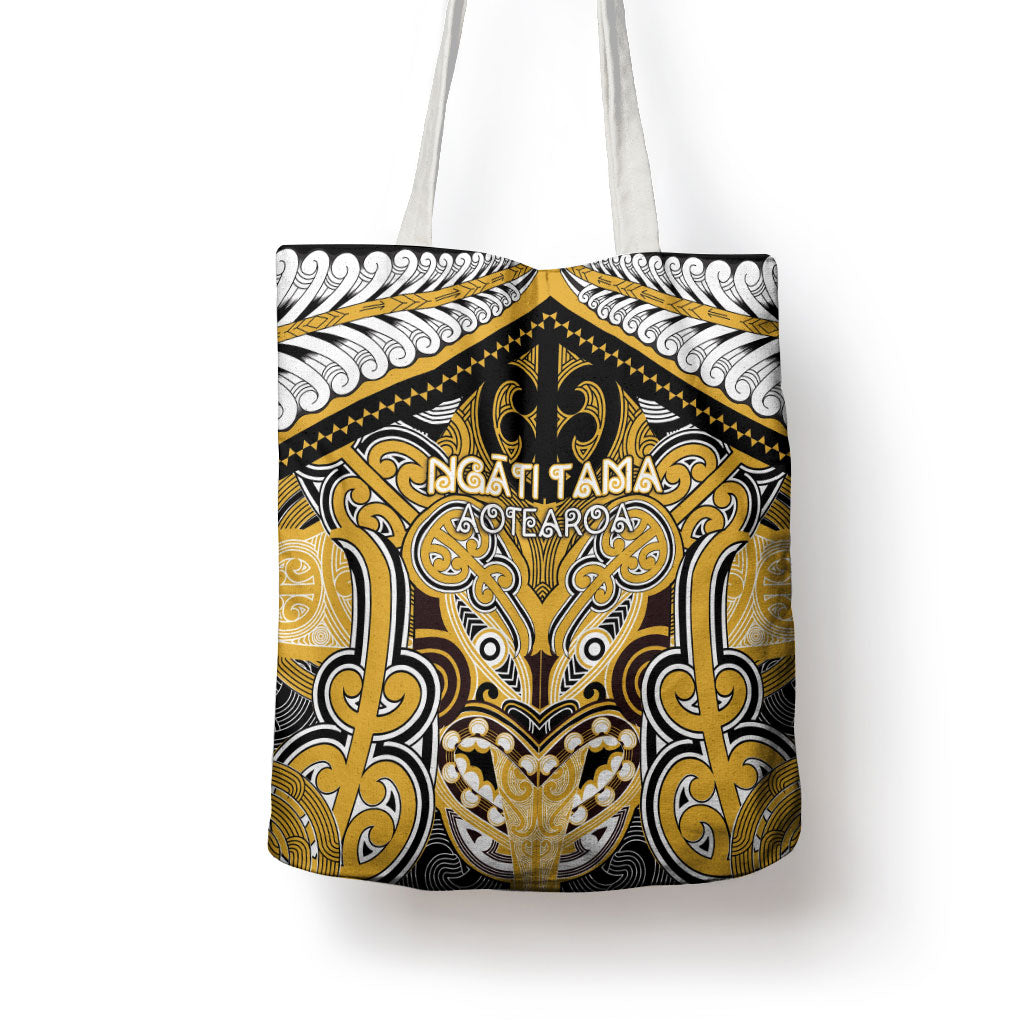 Aotearoa Iwi Ngati Tama Tote Bag Maori Kowhaiwhai Pattern LT19 - Polynesian Pride