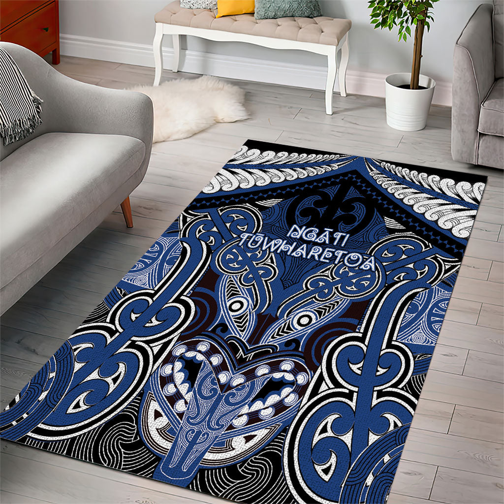 Aotearoa Iwi Ngati Tuwharetoa Area Rug Maori Kowhaiwhai Pattern LT19 - Polynesian Pride