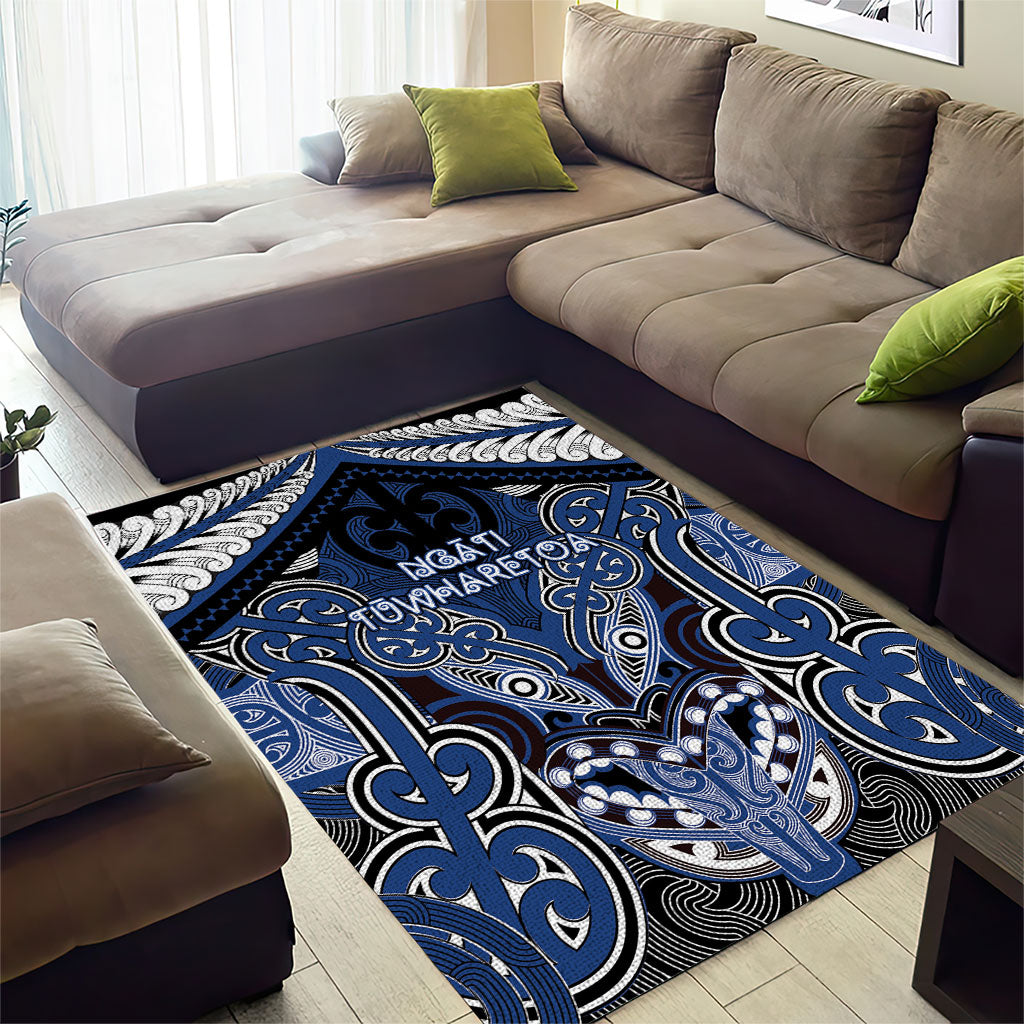 Aotearoa Iwi Ngati Tuwharetoa Area Rug Maori Kowhaiwhai Pattern LT19 - Polynesian Pride