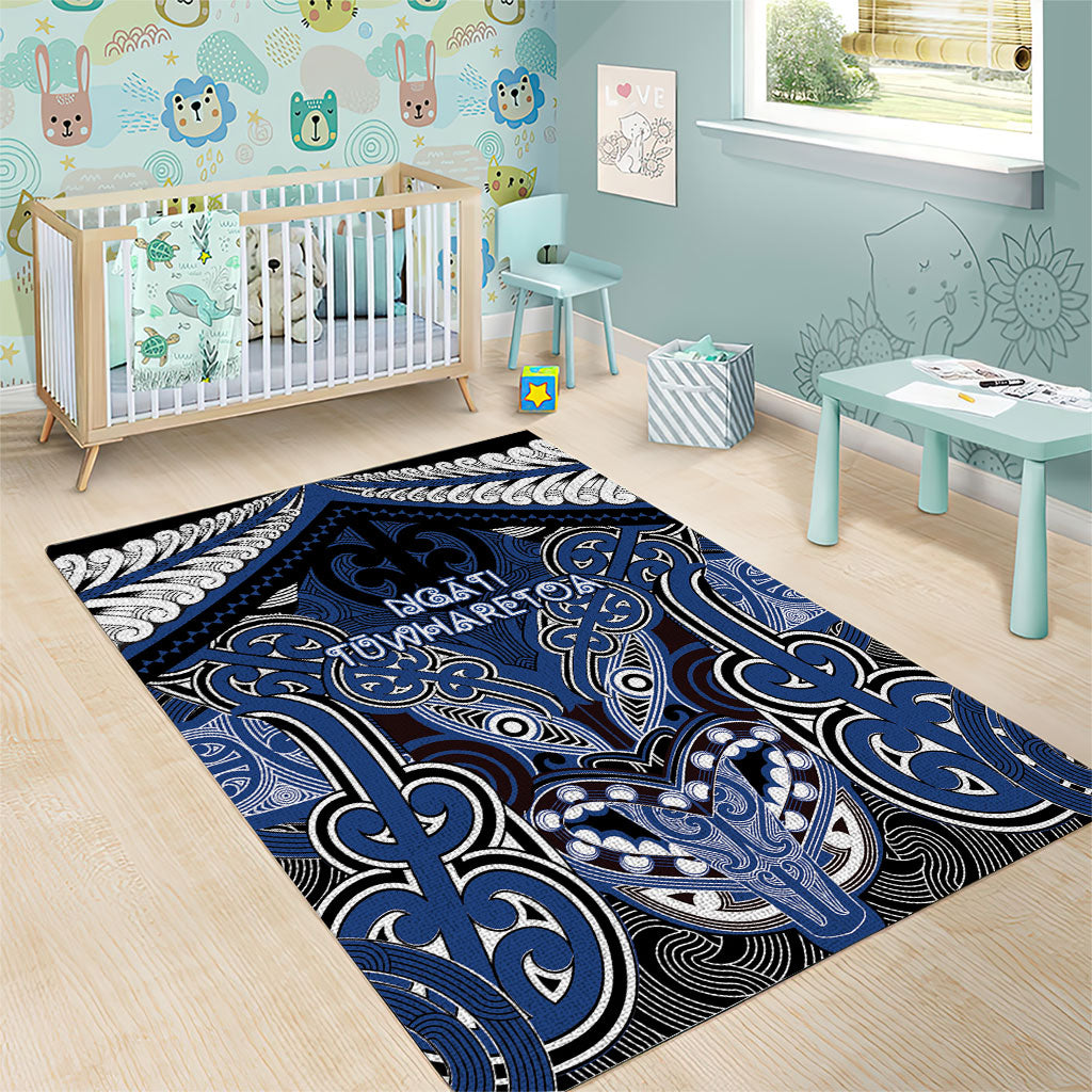 Aotearoa Iwi Ngati Tuwharetoa Area Rug Maori Kowhaiwhai Pattern LT19 - Polynesian Pride