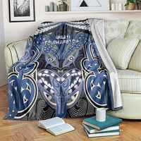 Aotearoa Iwi Ngati Tuwharetoa Blanket Maori Kowhaiwhai Pattern LT19 Blue - Polynesian Pride