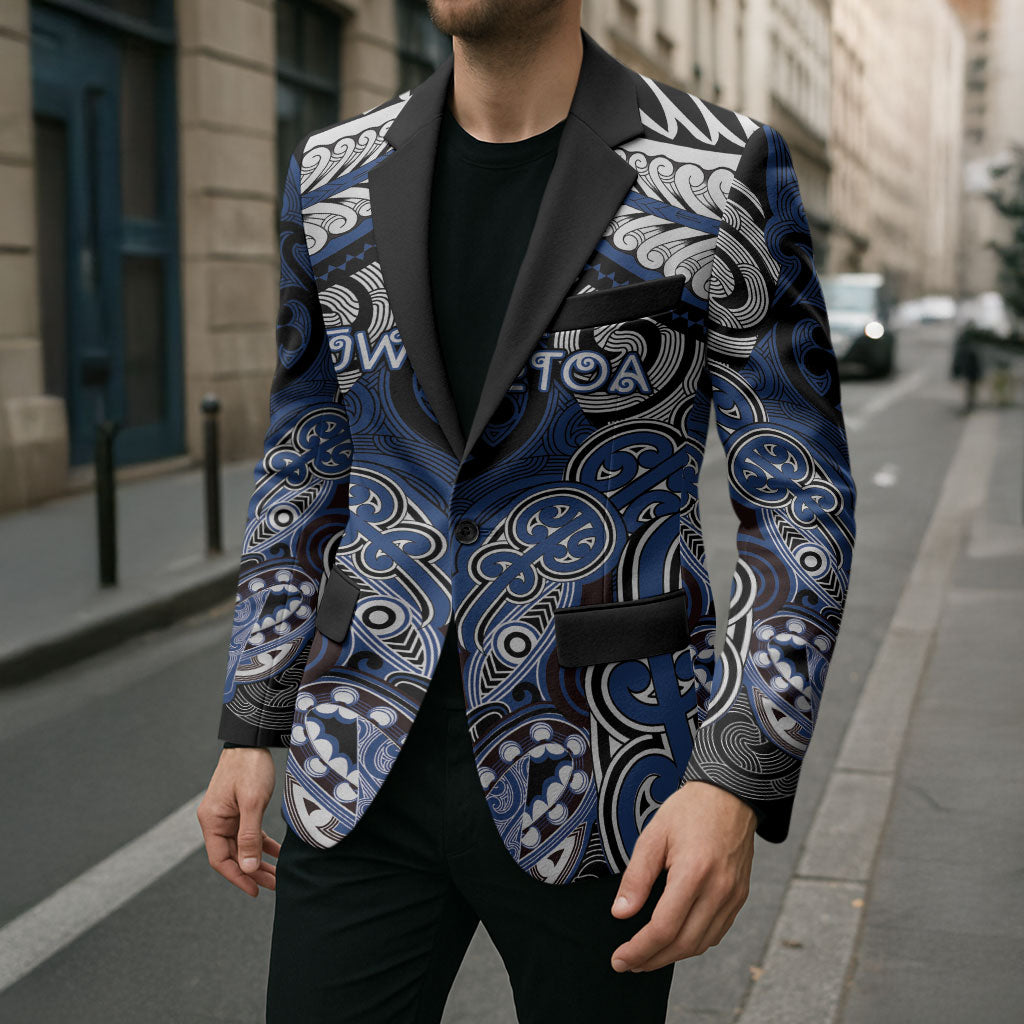 Aotearoa Iwi Ngati Tuwharetoa Personalised Blazer Maori Kowhaiwhai Pattern LT19 - Polynesian Pride