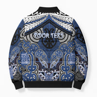 Aotearoa Iwi Ngati Tuwharetoa Personalised Bomber Puffer Jacket Maori Kowhaiwhai Pattern LT19 - Polynesian Pride