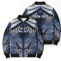 Aotearoa Iwi Ngati Tuwharetoa Personalised Bomber Puffer Jacket Maori Kowhaiwhai Pattern LT19 - Polynesian Pride