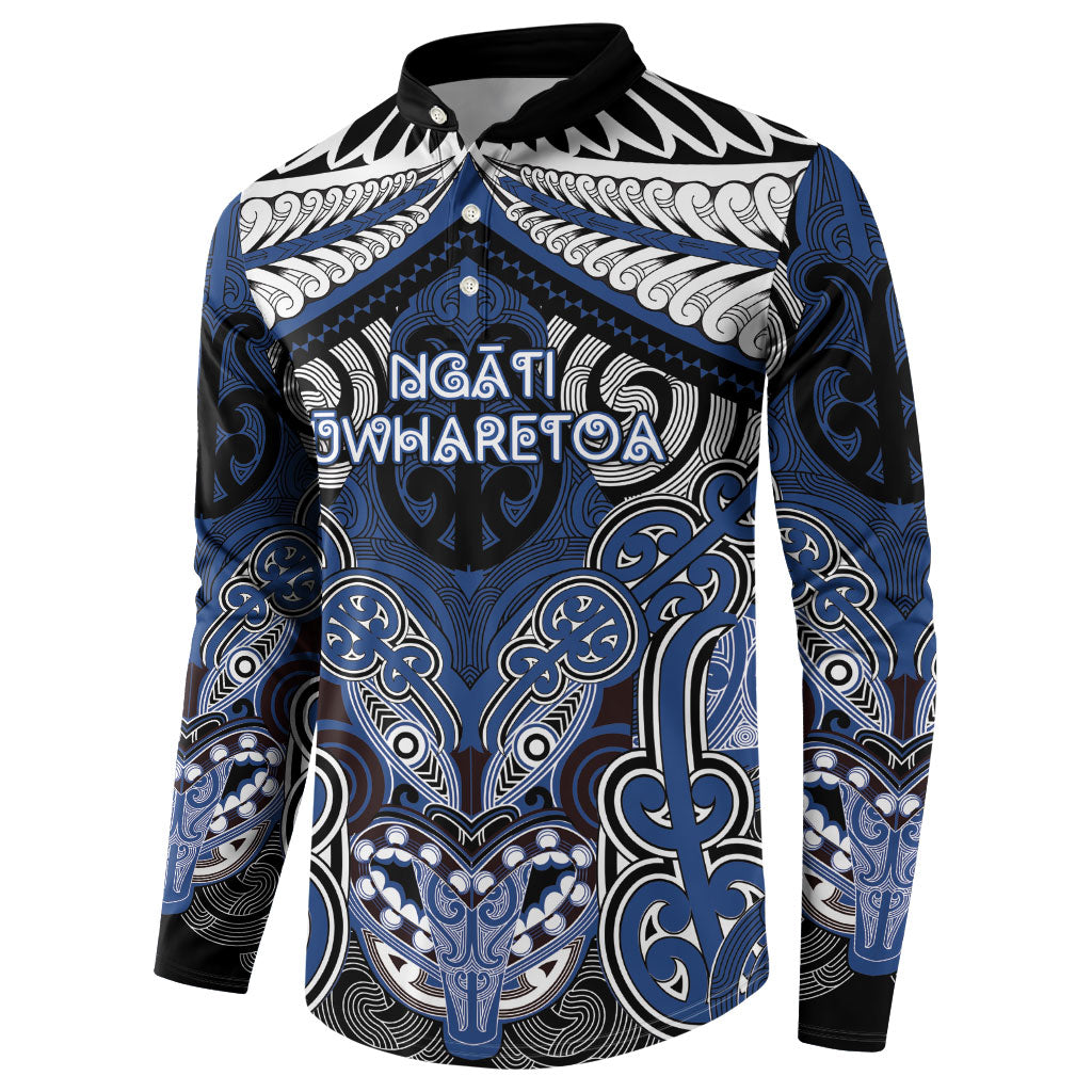 Aotearoa Iwi Ngati Tuwharetoa Personalised Button Sweatshirt Maori Kowhaiwhai Pattern LT19 - Polynesian Pride