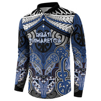 Aotearoa Iwi Ngati Tuwharetoa Personalised Button Sweatshirt Maori Kowhaiwhai Pattern LT19 - Polynesian Pride
