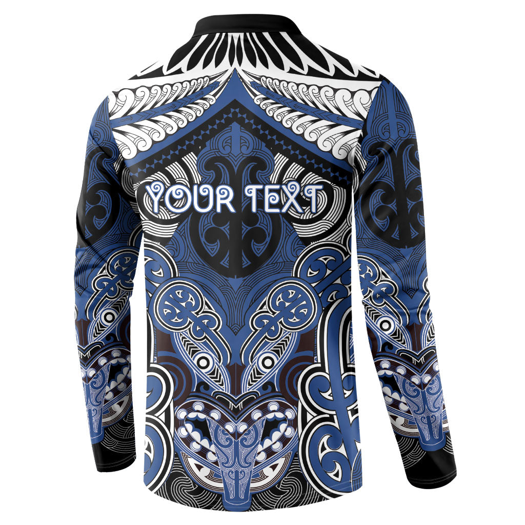 Aotearoa Iwi Ngati Tuwharetoa Personalised Button Sweatshirt Maori Kowhaiwhai Pattern LT19 - Polynesian Pride