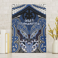 Aotearoa Iwi Ngati Tuwharetoa Canvas Wall Art Maori Kowhaiwhai Pattern LT19 Without Frame Blue - Polynesian Pride