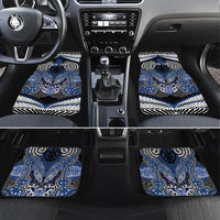 Aotearoa Iwi Ngati Tuwharetoa Personalised Car Mats Maori Kowhaiwhai Pattern LT19 Set 4pcs Blue - Polynesian Pride