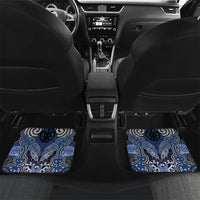Aotearoa Iwi Ngati Tuwharetoa Personalised Car Mats Maori Kowhaiwhai Pattern LT19 Set 2pcs - Back Blue - Polynesian Pride