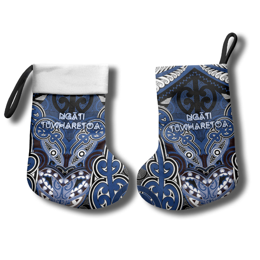 Aotearoa Iwi Ngati Tuwharetoa Personalised Christmas Stocking Maori Kowhaiwhai Pattern LT19 - Polynesian Pride
