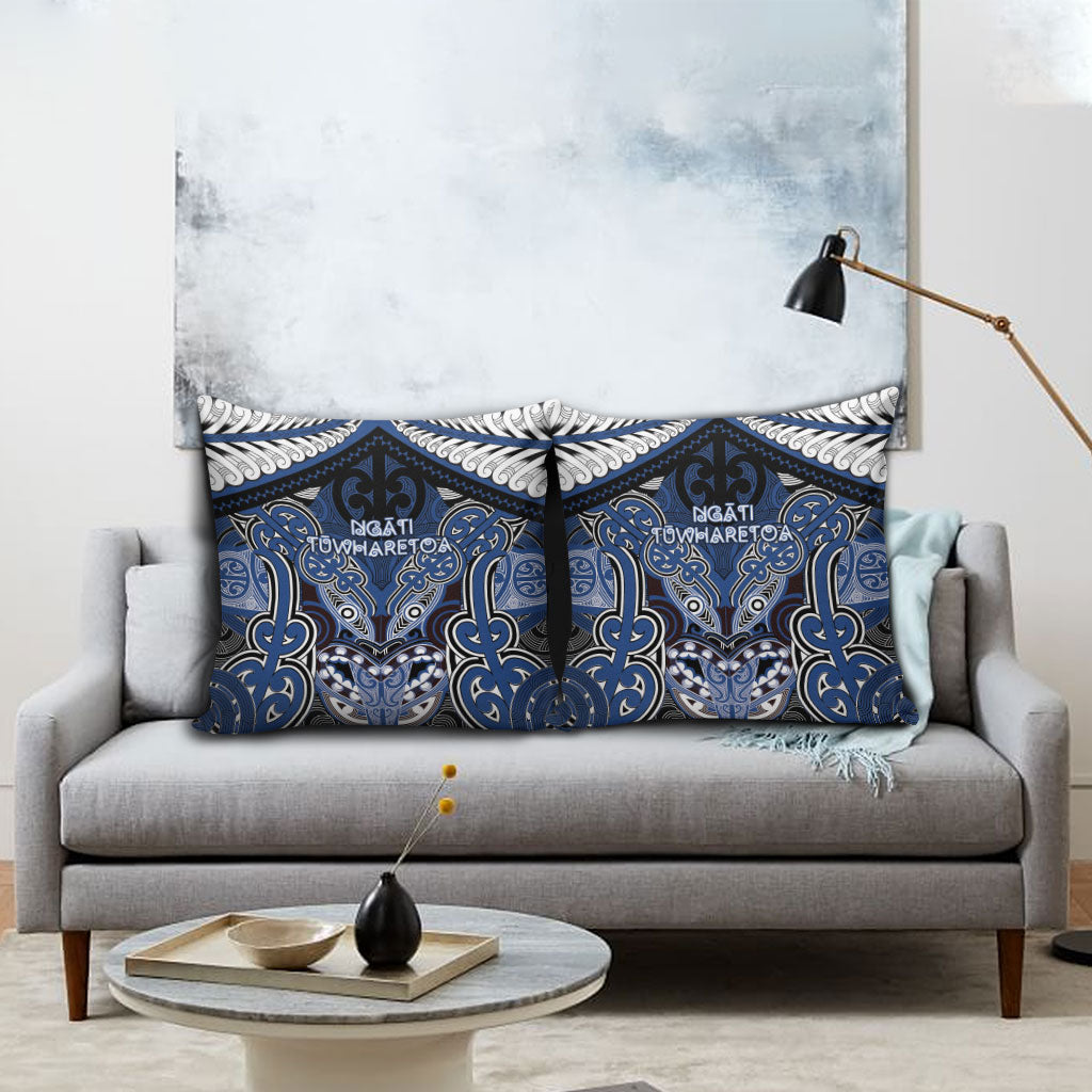 Aotearoa Iwi Ngati Tuwharetoa Pillow Cover Maori Kowhaiwhai Pattern LT19 - Polynesian Pride