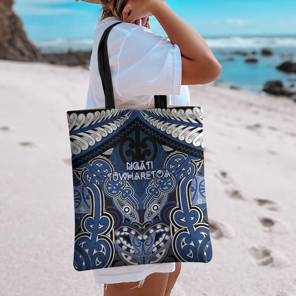 Aotearoa Iwi Ngati Tuwharetoa Tote Bag Maori Kowhaiwhai Pattern LT19 - Polynesian Pride