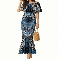 Aotearoa Iwi Ngati Mutunga Personalised Mermaid Dress Maori Kowhaiwhai Pattern