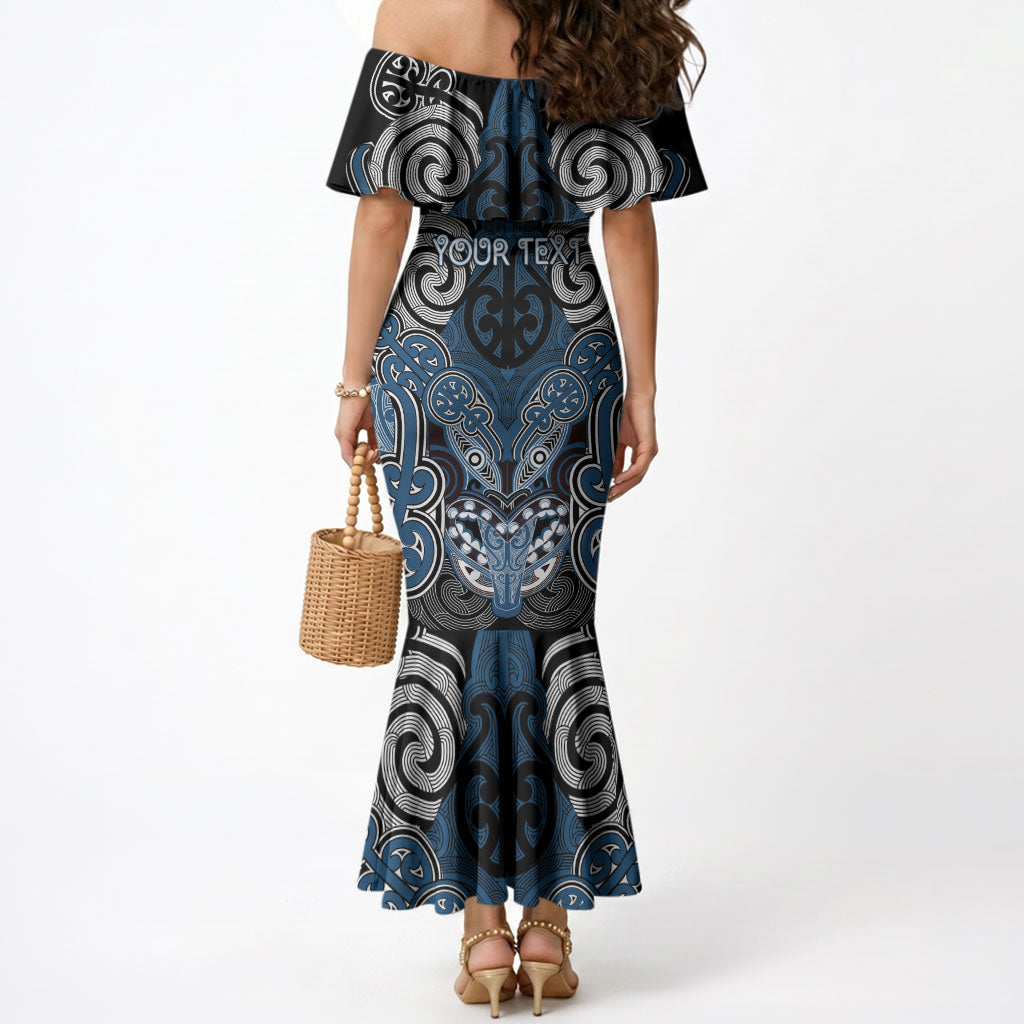 Aotearoa Iwi Ngati Mutunga Personalised Mermaid Dress Maori Kowhaiwhai Pattern