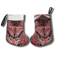 Aotearoa Iwi Te Ati Awa Personalised Christmas Stocking Maori Kowhaiwhai Pattern