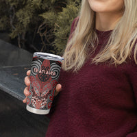 Aotearoa Iwi Te Ati Awa Personalised Tumbler Cup Maori Kowhaiwhai Pattern