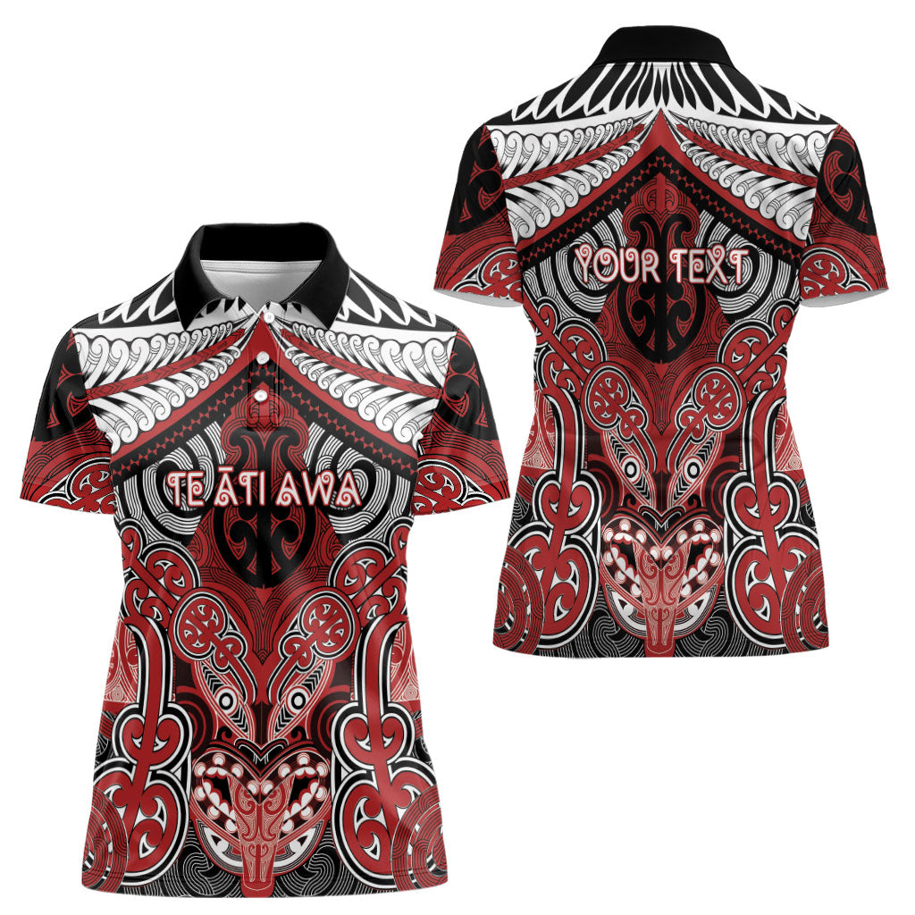 Aotearoa Iwi Te Ati Awa Personalised Women Polo Shirt Maori Kowhaiwhai Pattern LT19 - Polynesian Pride