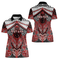 Aotearoa Iwi Te Ati Awa Personalised Women Polo Shirt Maori Kowhaiwhai Pattern LT19 - Polynesian Pride