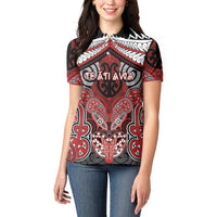 Aotearoa Iwi Te Ati Awa Personalised Women Polo Shirt Maori Kowhaiwhai Pattern LT19 - Polynesian Pride