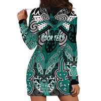 Aotearoa Iwi Ngati Maru Personalised Hoodie Dress Maori Kowhaiwhai Pattern LT19 - Polynesian Pride