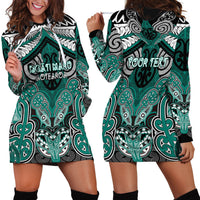 Aotearoa Iwi Ngati Maru Personalised Hoodie Dress Maori Kowhaiwhai Pattern LT19 - Polynesian Pride