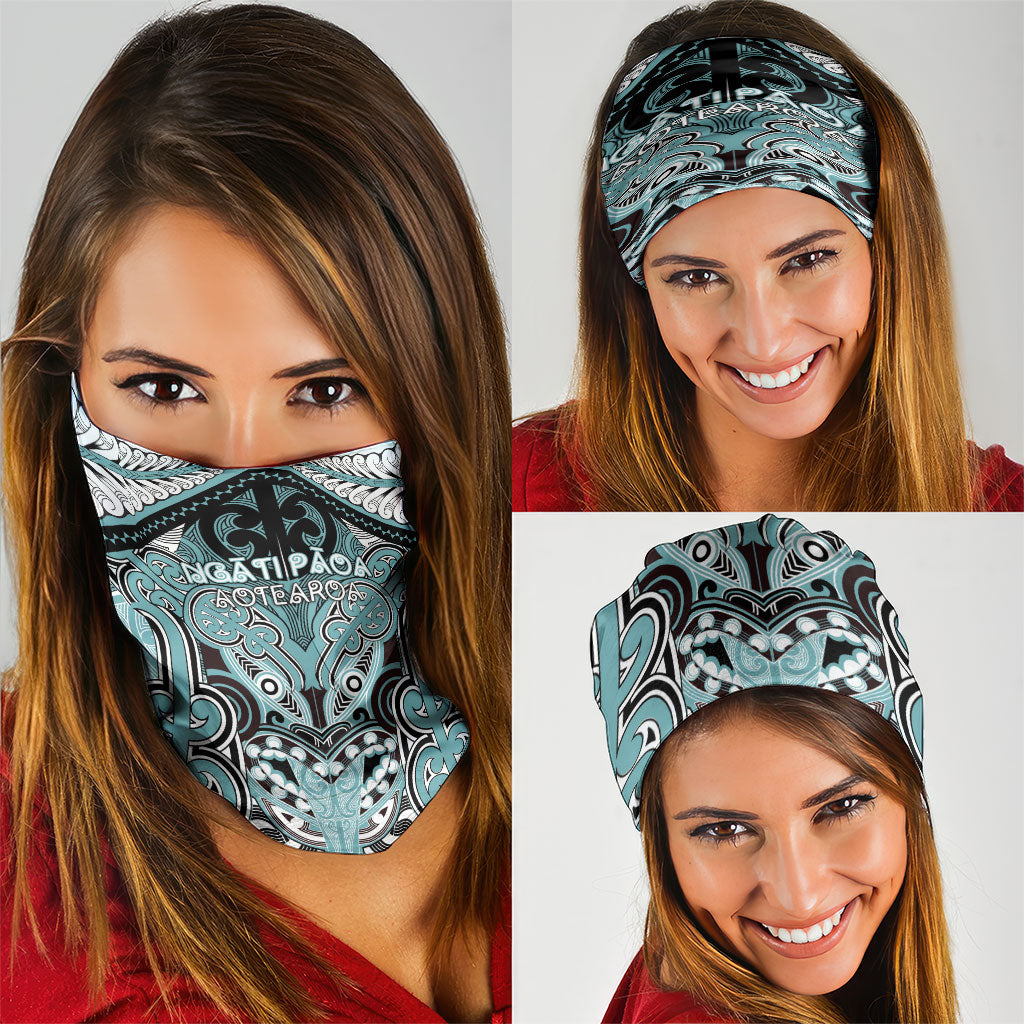 Aotearoa Iwi Ngati Paoa Neck Gaiter Maori Kowhaiwhai Pattern