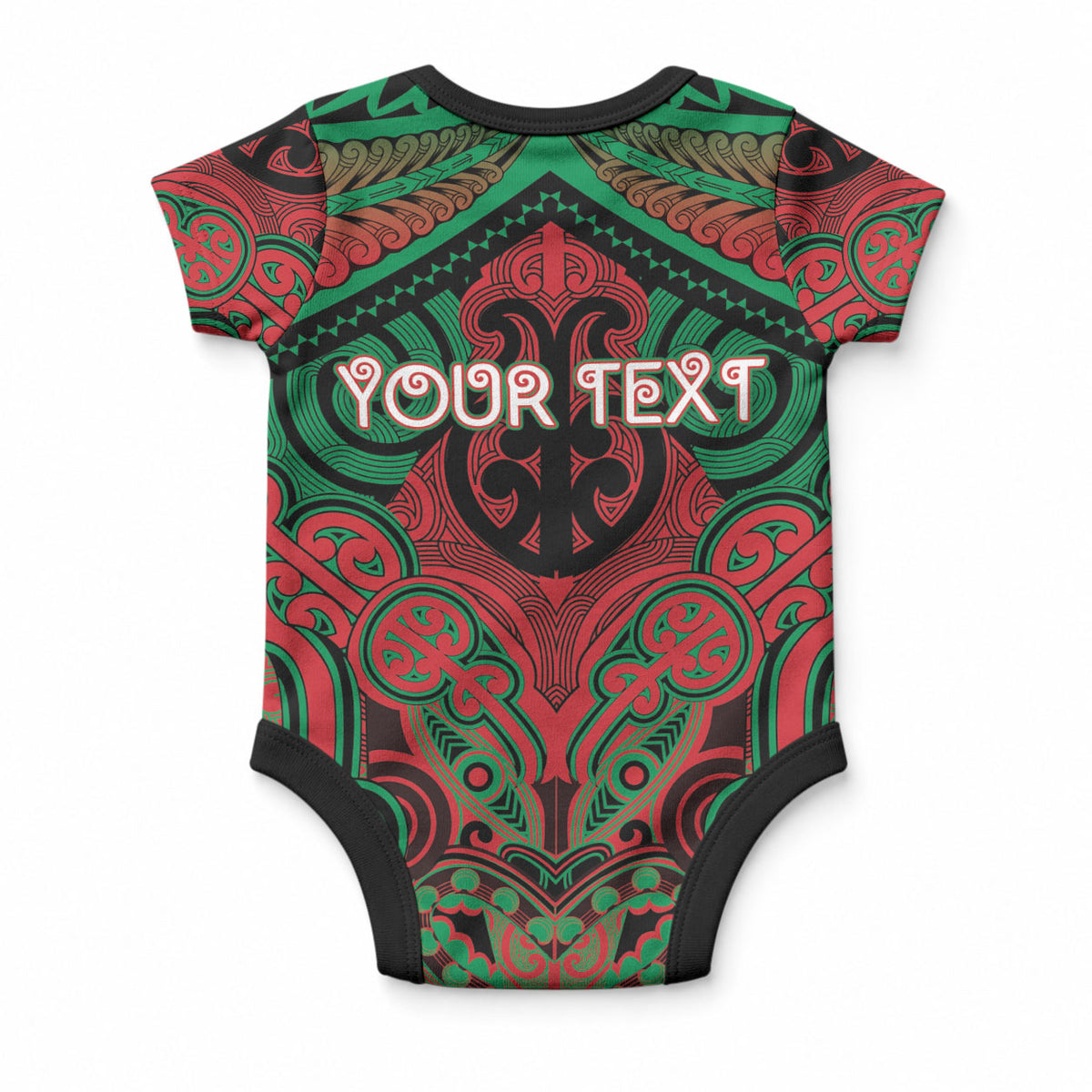 Aotearoa Iwi Ngati Hine Personalised Baby Onesie Maori Kowhaiwhai Pattern LT19 - Polynesian Pride