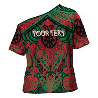 Aotearoa Iwi Ngati Hine Personalised Cross Shoulder Shirt Maori Kowhaiwhai Pattern LT19 - Polynesian Pride