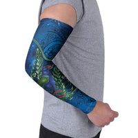 New Zealand Takahe Personalised Arm Sleeves Silver Fern Galaxy Polynesian Pattern LT22 - Polynesian Pride