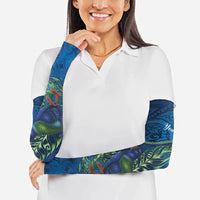 New Zealand Takahe Personalised Arm Sleeves Silver Fern Galaxy Polynesian Pattern LT22 - Polynesian Pride