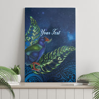New Zealand Takahe Personalised Canvas Wall Art Silver Fern Galaxy Polynesian Pattern LT22 - Polynesian Pride
