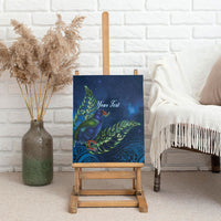 New Zealand Takahe Personalised Canvas Wall Art Silver Fern Galaxy Polynesian Pattern LT22 - Polynesian Pride