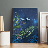 New Zealand Takahe Personalised Canvas Wall Art Silver Fern Galaxy Polynesian Pattern LT22 - Polynesian Pride