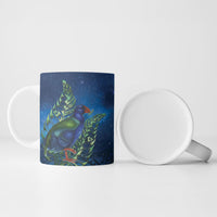 New Zealand Takahe Personalised Ceramic Mug Silver Fern Galaxy Polynesian Pattern LT22 - Polynesian Pride