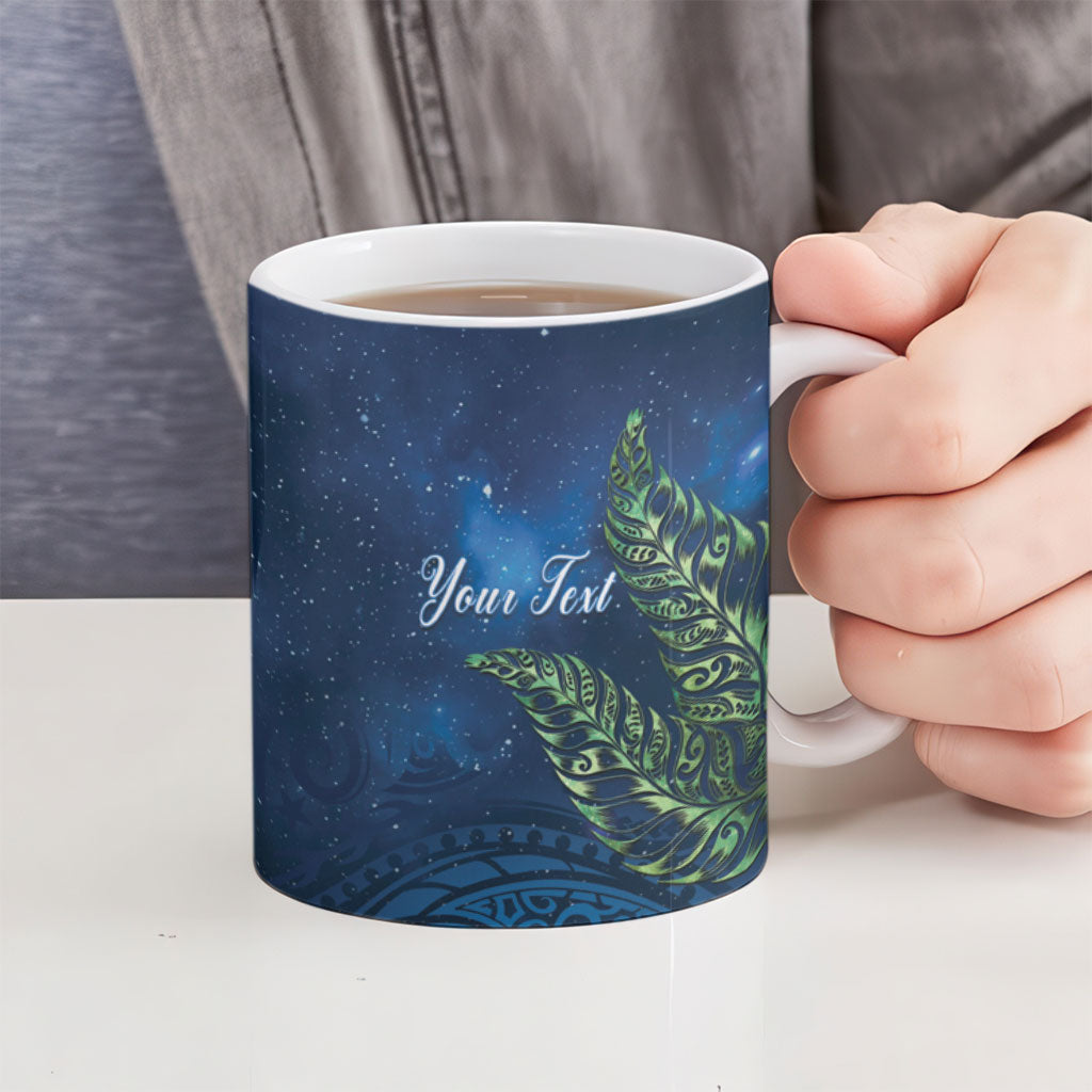 New Zealand Takahe Personalised Ceramic Mug Silver Fern Galaxy Polynesian Pattern LT22 - Polynesian Pride