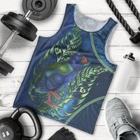 New Zealand Takahe Personalised Men Tank Top Silver Fern Galaxy Polynesian Pattern LT22 - Polynesian Pride