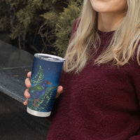 New Zealand Takahe Personalised Tumbler Cup Silver Fern Galaxy Polynesian Pattern LT22 - Polynesian Pride