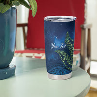 New Zealand Takahe Personalised Tumbler Cup Silver Fern Galaxy Polynesian Pattern LT22 - Polynesian Pride