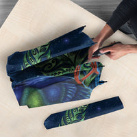 New Zealand Takahe Personalised Umbrella Silver Fern Galaxy Polynesian Pattern LT22 - Polynesian Pride