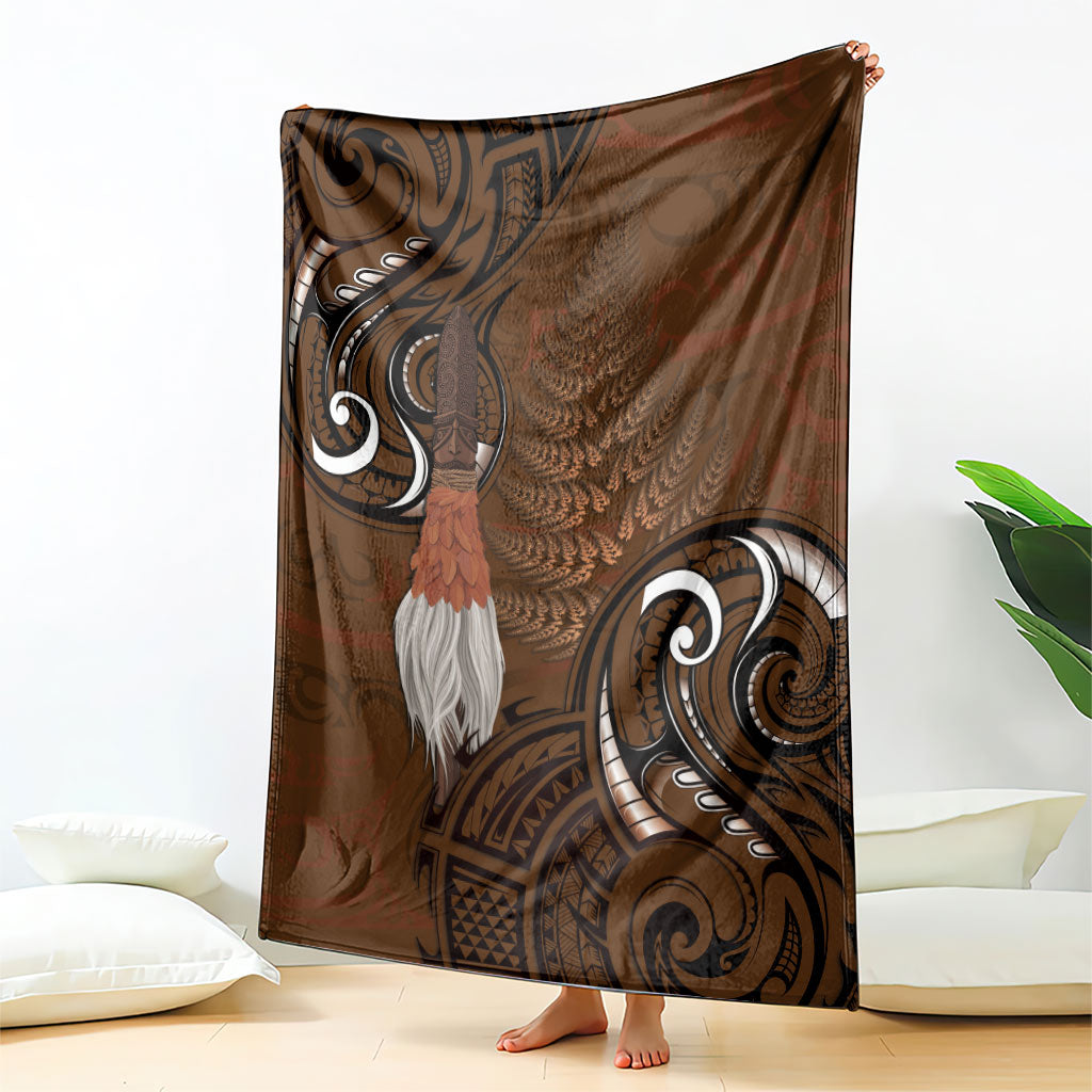 New Zealand Taiaha Blanket Maori Weapon Silver Fern Maori Pattern LT22 - Polynesian Pride