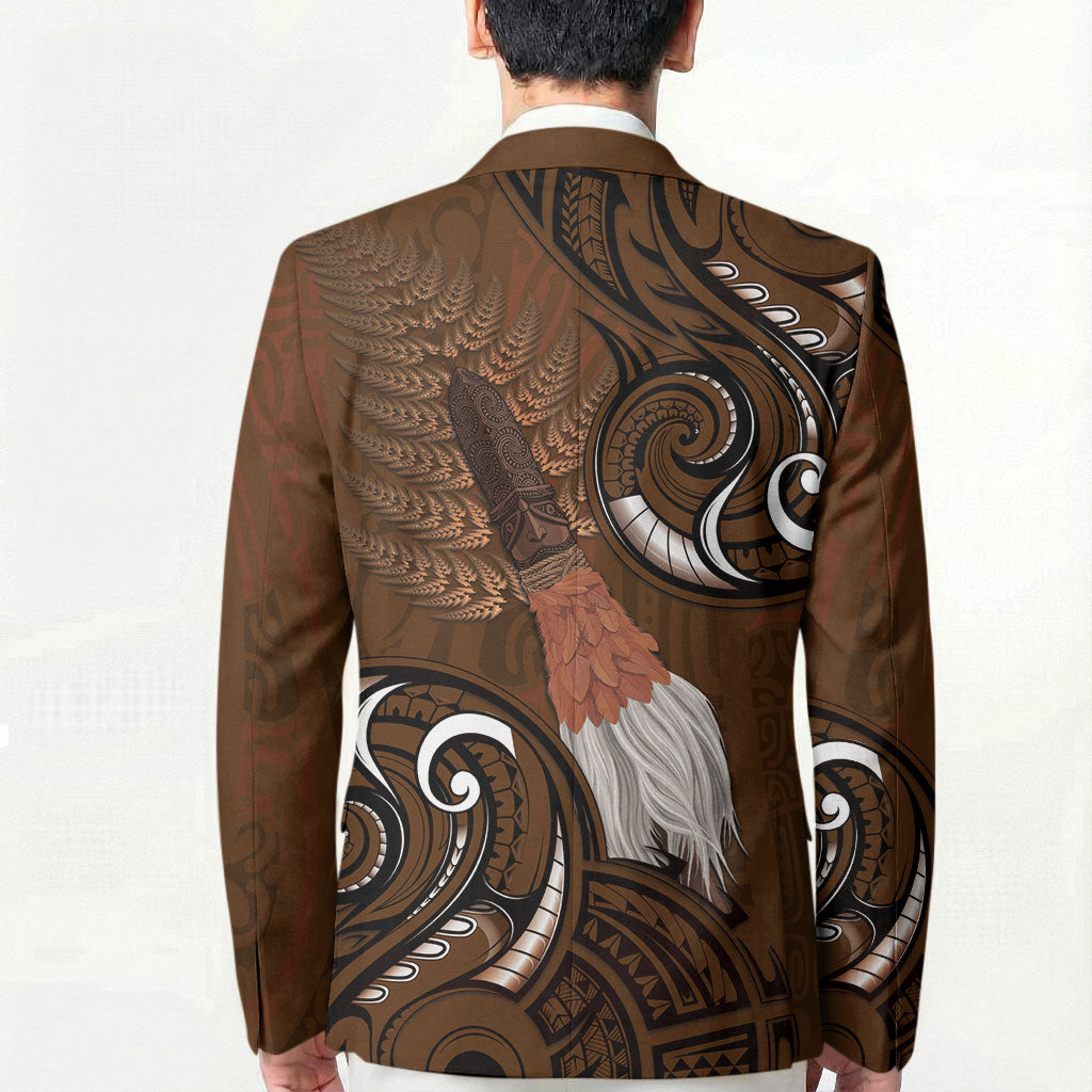 New Zealand Taiaha Blazer Maori Weapon Silver Fern Maori Pattern LT22 - Polynesian Pride