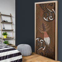 New Zealand Taiaha Door Cover Maori Weapon Silver Fern Maori Pattern LT22 - Polynesian Pride