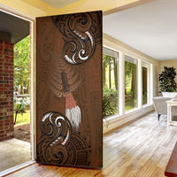 New Zealand Taiaha Door Cover Maori Weapon Silver Fern Maori Pattern LT22 - Polynesian Pride