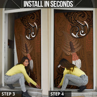 New Zealand Taiaha Door Cover Maori Weapon Silver Fern Maori Pattern LT22 - Polynesian Pride