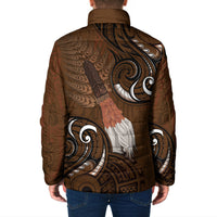 New Zealand Taiaha Padded Jacket Maori Weapon Silver Fern Maori Pattern LT22 - Polynesian Pride